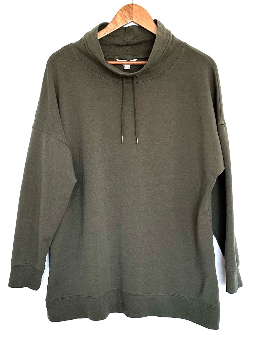 Time And Tru Sweatshirt Women’s XL Green Long Sleeve Drawstrings